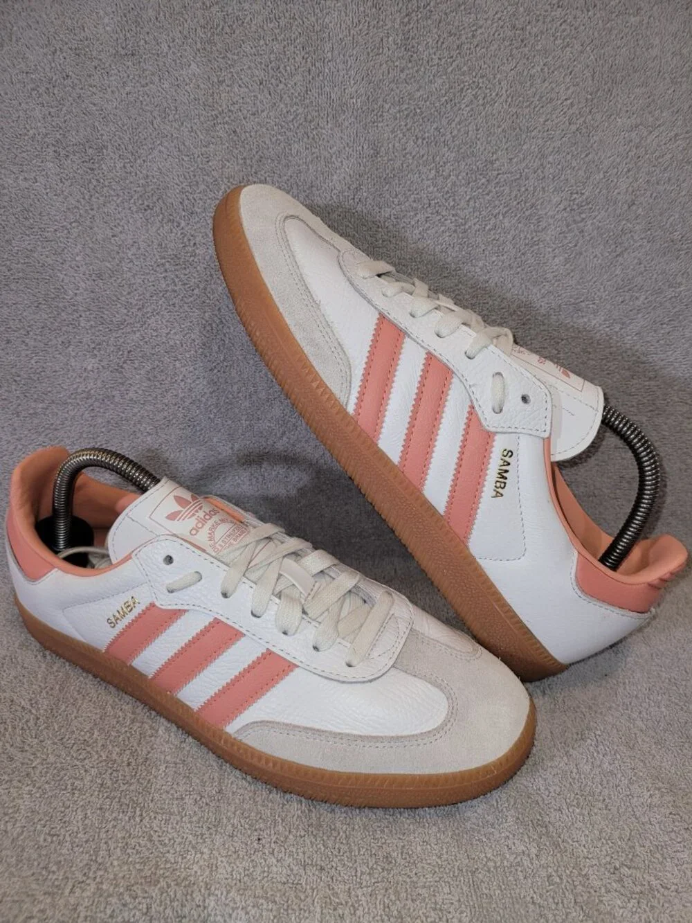 Adidas Samba OG Women's Size 9.5 White Wonder Clay Tan Sneakers IG5932 (#2236)